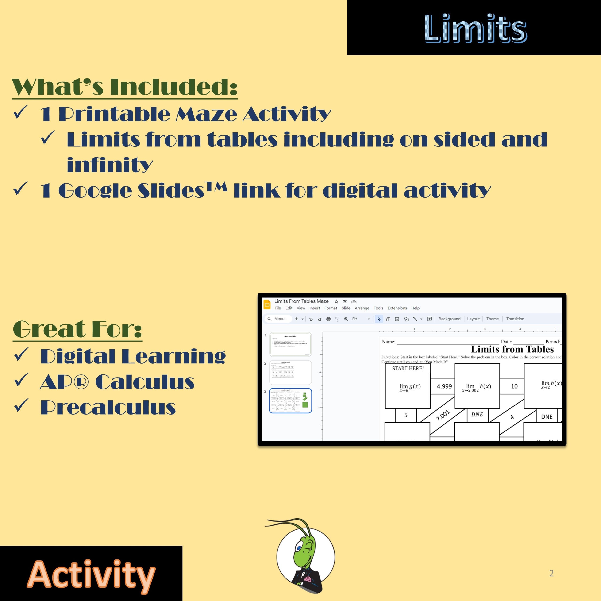 Limits Maze Worksheet Answers