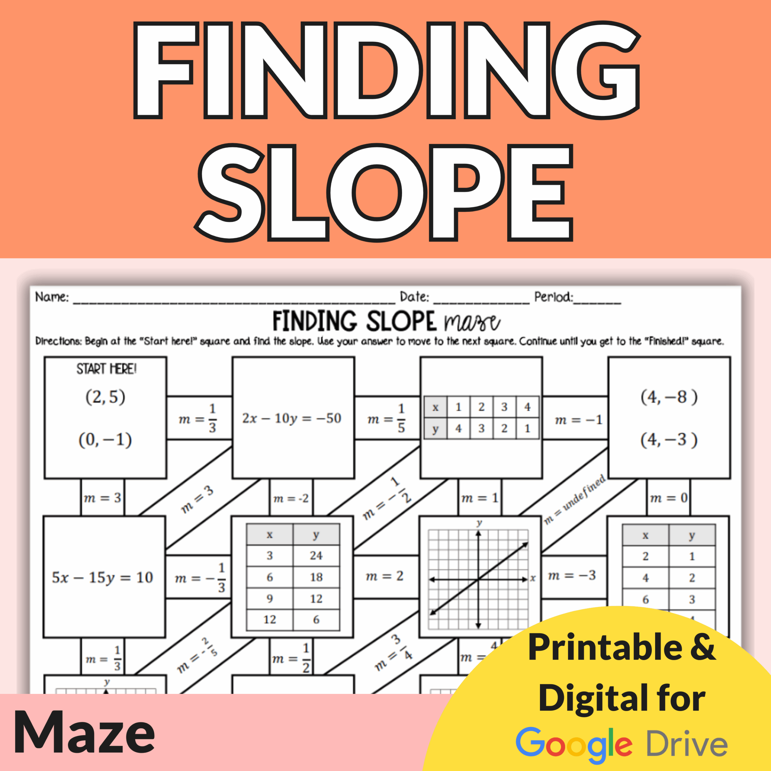 Finding Slope Maze Lindsay Bowden