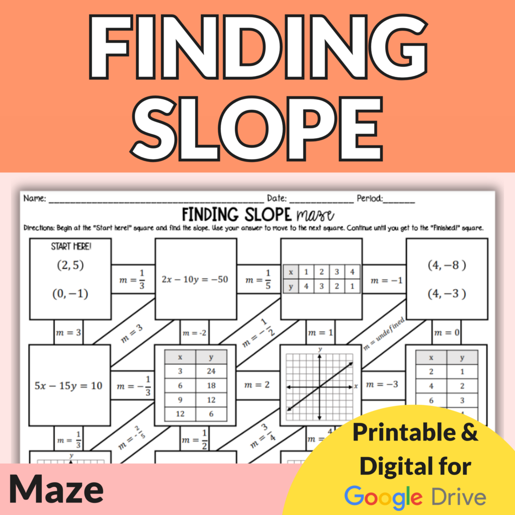 Finding Slope Maze Lindsay Bowden