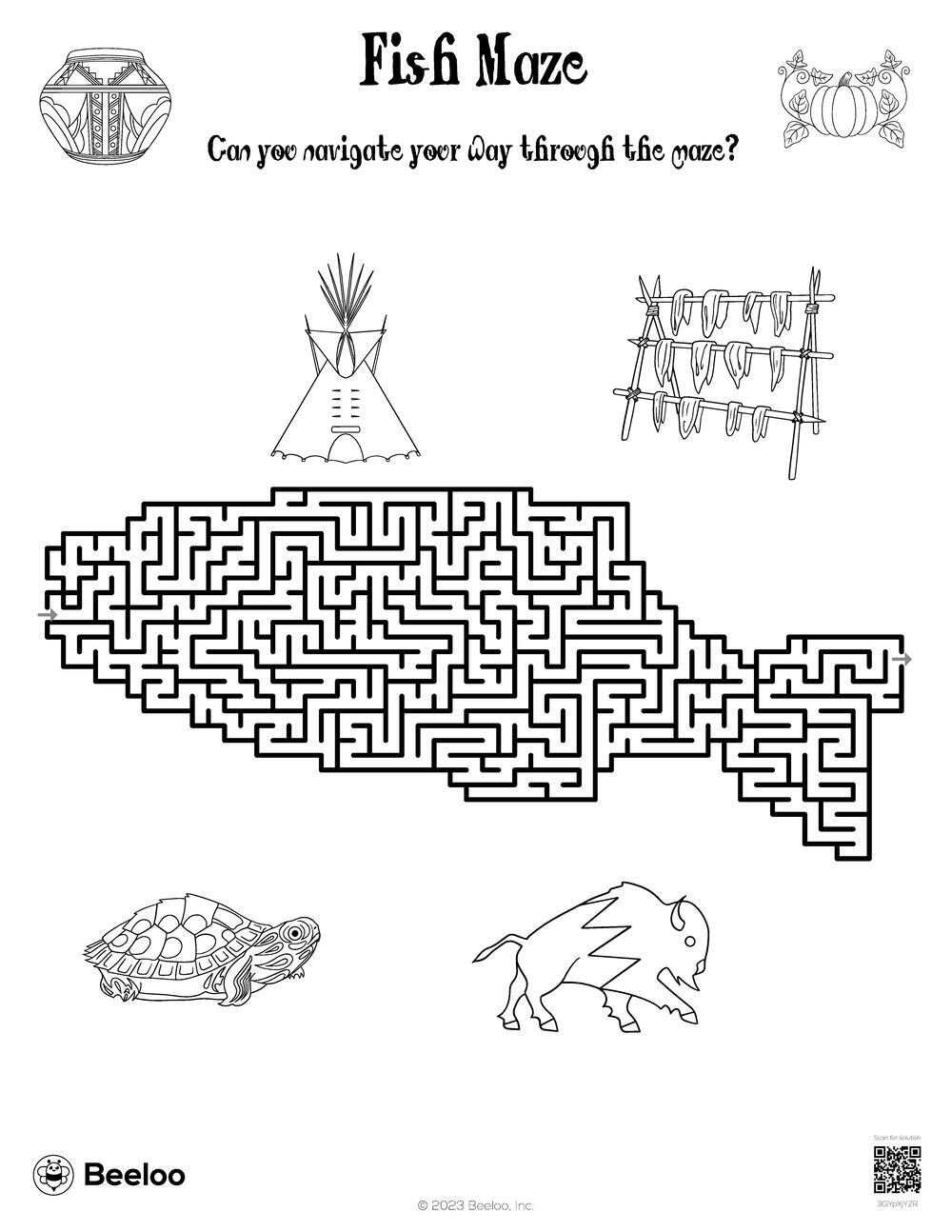 Fish Maze Worksheet