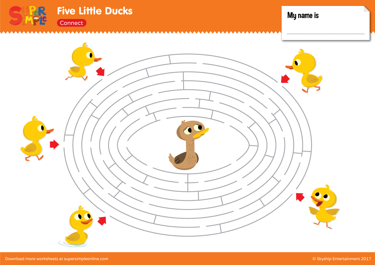 Tracing Mazes Worksheets
