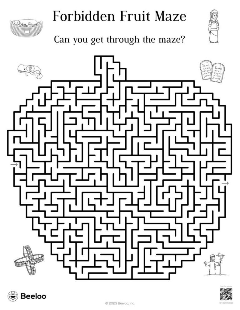Forbidden Fruit Maze Beeloo Printable Crafts And Activities For Kids