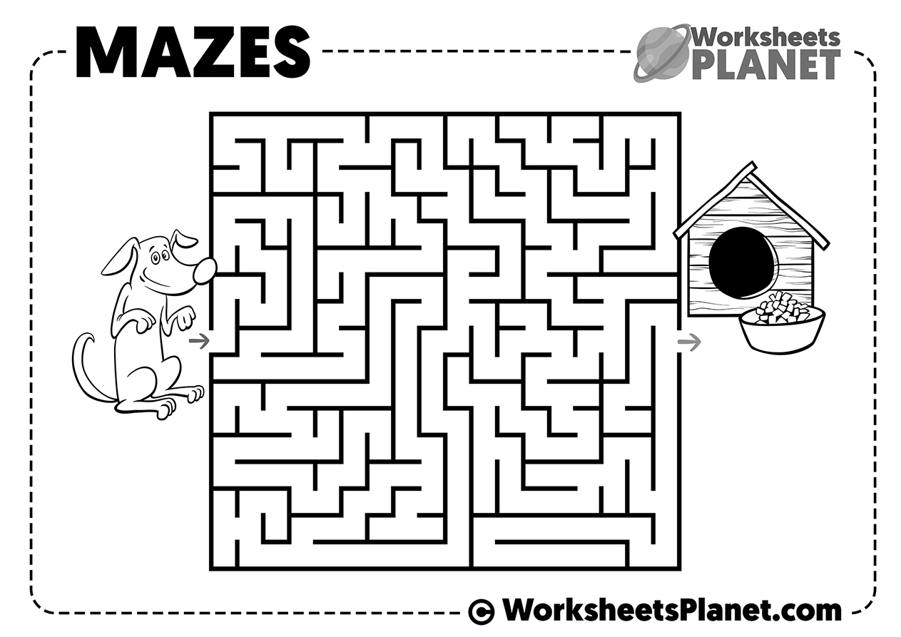 Free Easy Printable Mazes For Kids Download The FREE PACK Worksheets Library
