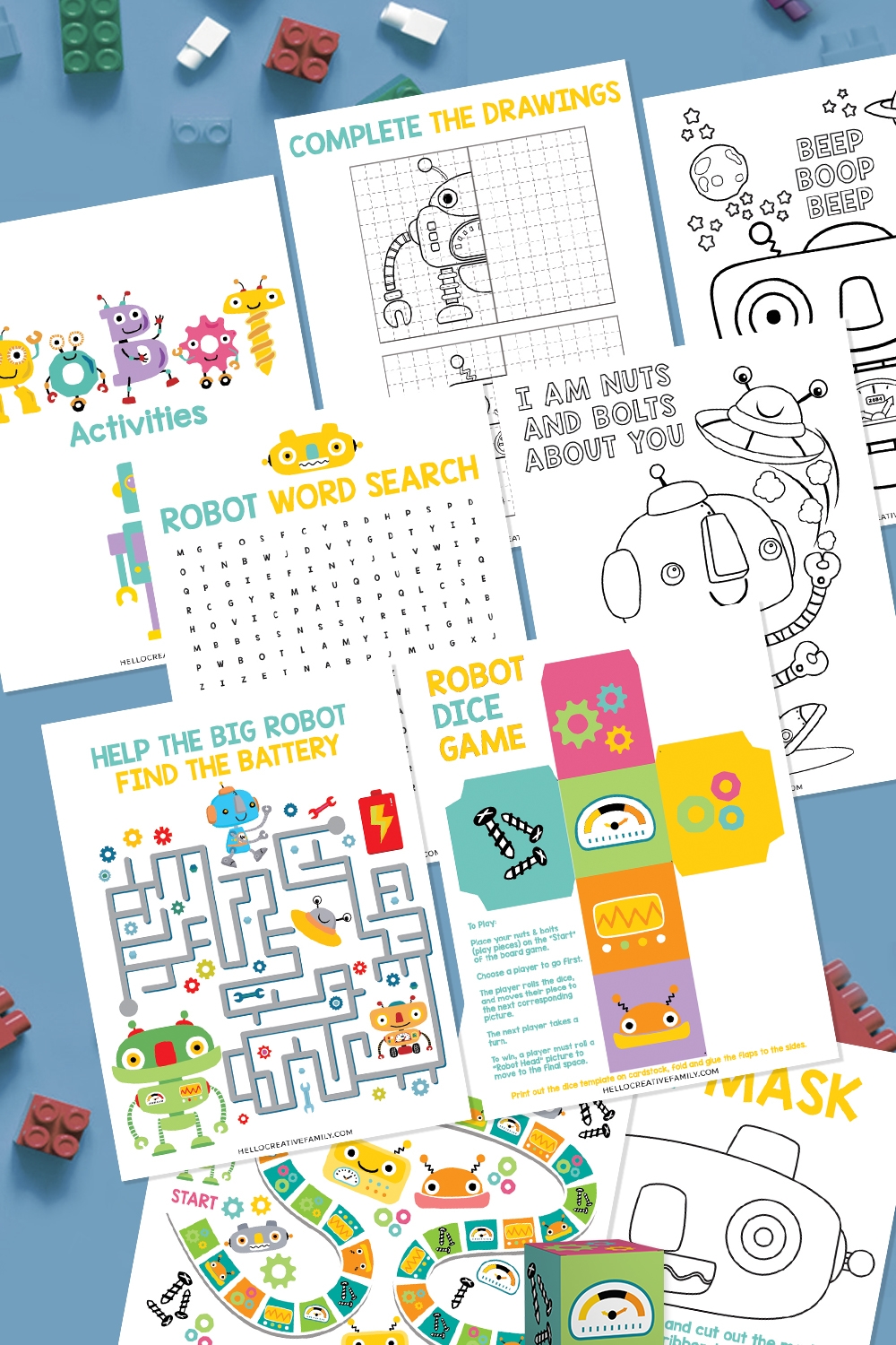 Free Kids Robot Printable 8 Pages Of Robot Activities Fun 