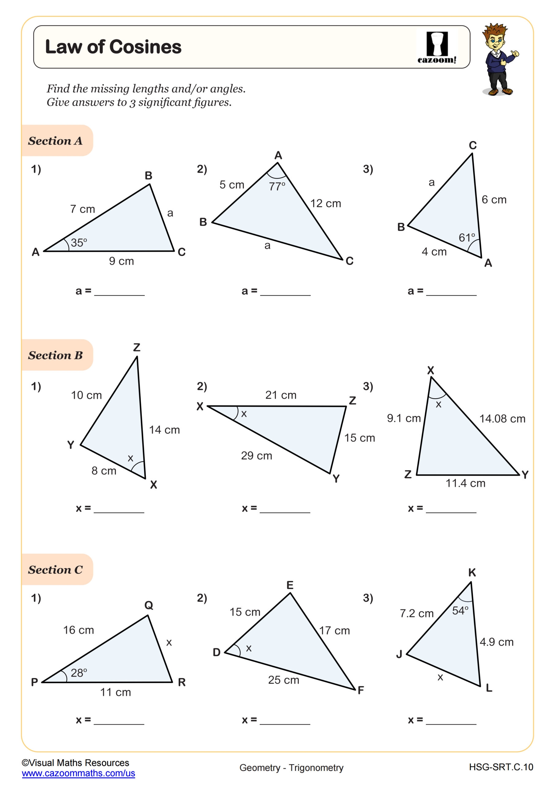 Free Law Of Sine And Cosine Worksheet Download Free Law Of Sine And Cosine Worksheet Png Images Free Worksheets On Clipart Library
