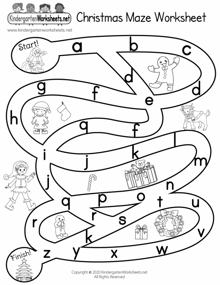 Free Printable Christmas Maze Worksheet