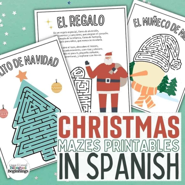 Free Printable Christmas Maze Worksheet In Spanish Bilingual Beginnings