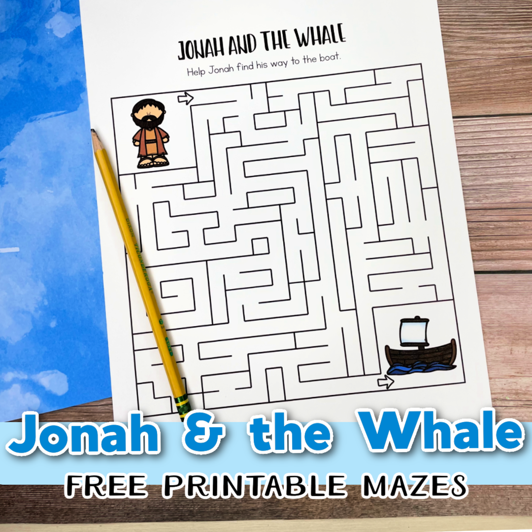 Free Printable Jonah And The Whale Mazes