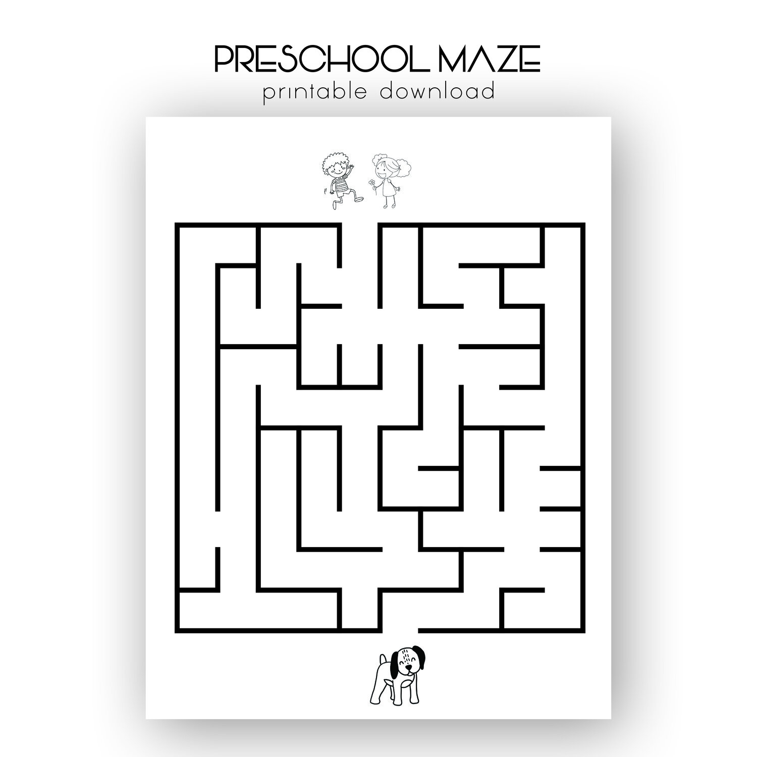 Free Printable Preschool Maze The Simple Design Co Worksheets Worksheets Library
