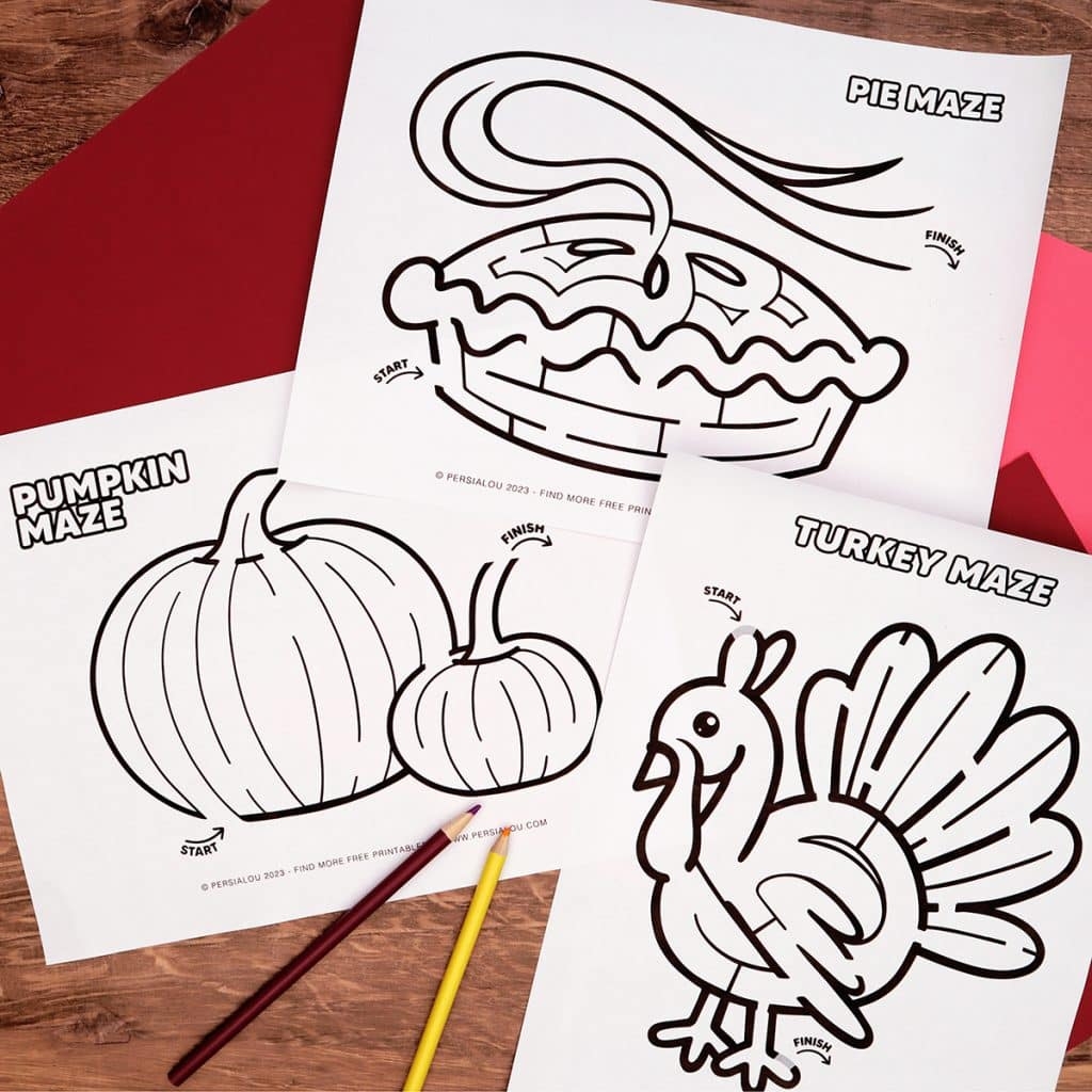 Free Printable Thanksgiving Mazes Cute Holiday Fun For All Ages 
