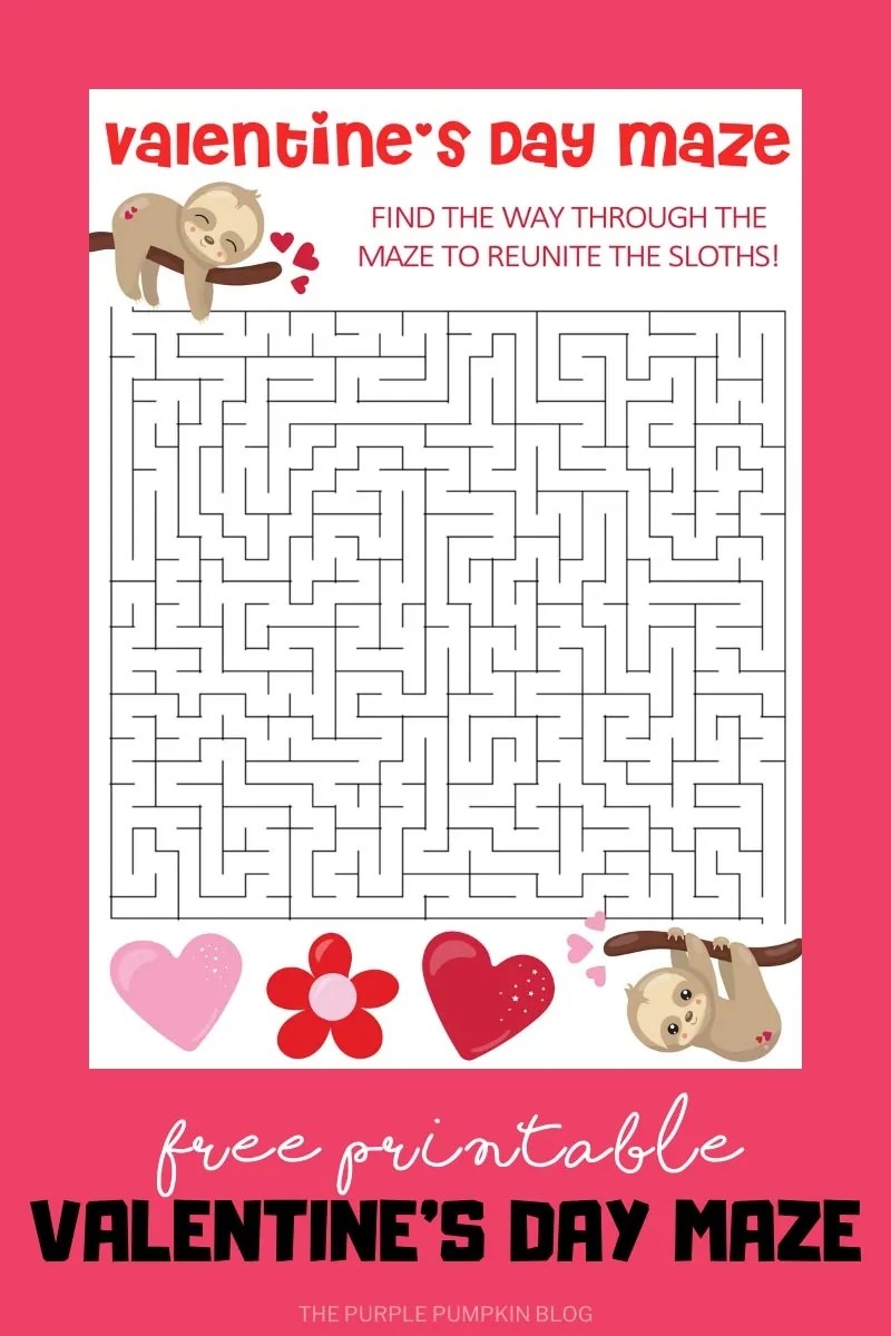 Free Printable Valentines Day Mazes Fun Activities For Worksheets Library