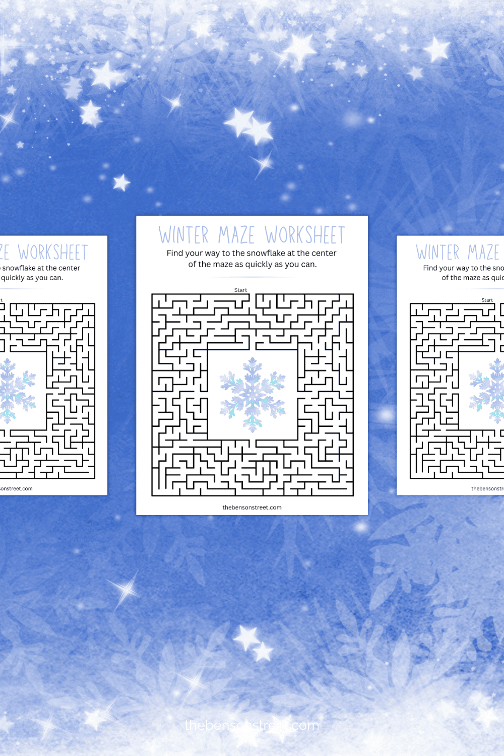 Winter Maze Worksheets