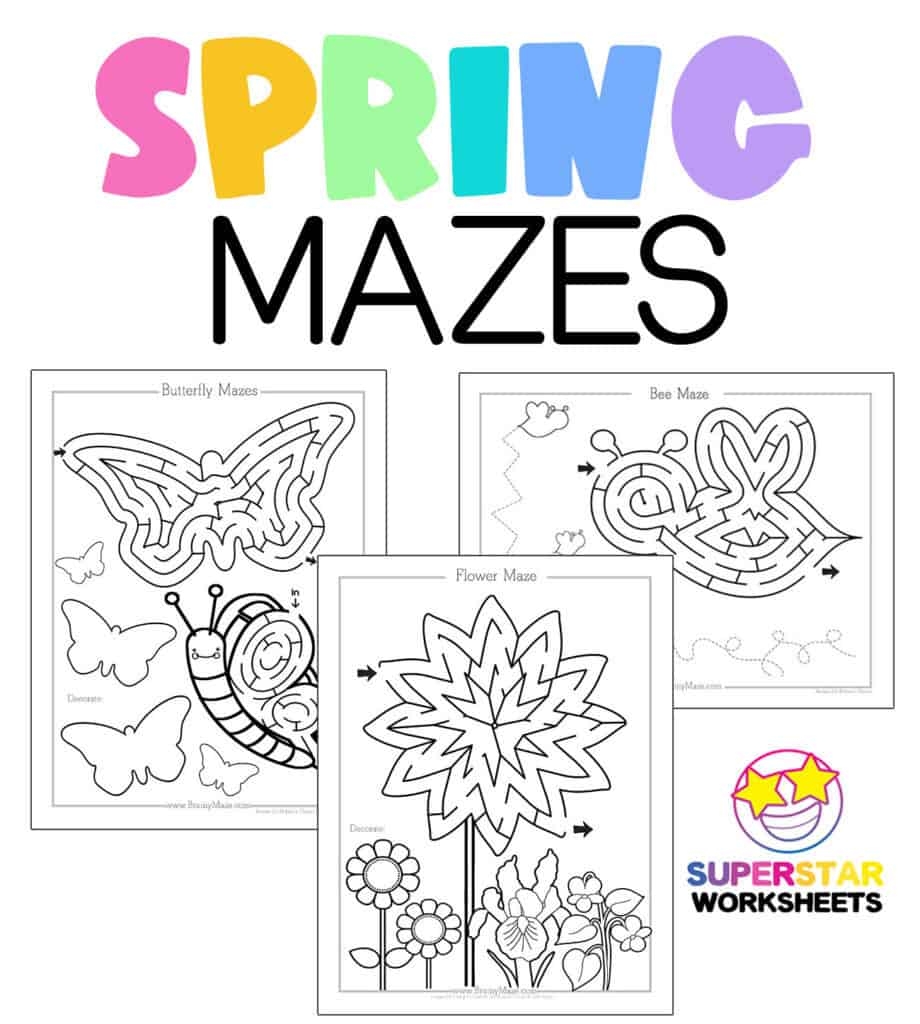 Free Seasonal Mazes U0026 Worksheets Superstar Worksheets