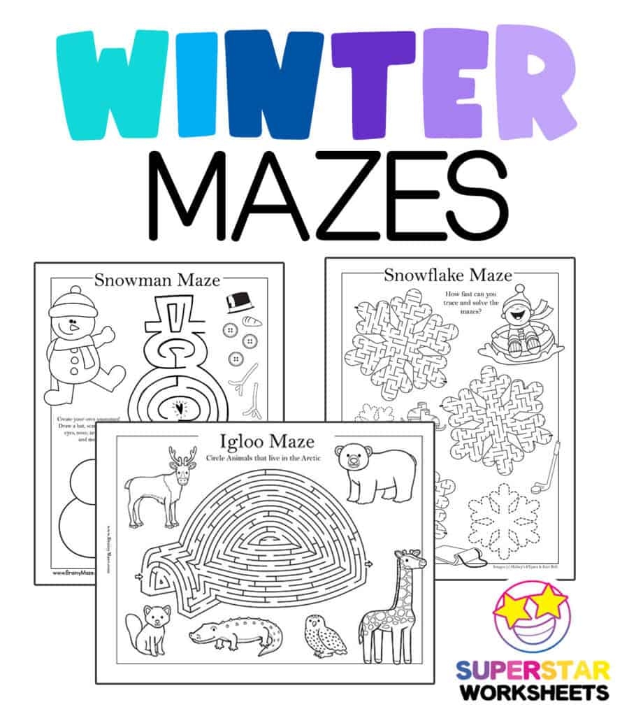 Free Seasonal Mazes U0026 Worksheets Superstar Worksheets
