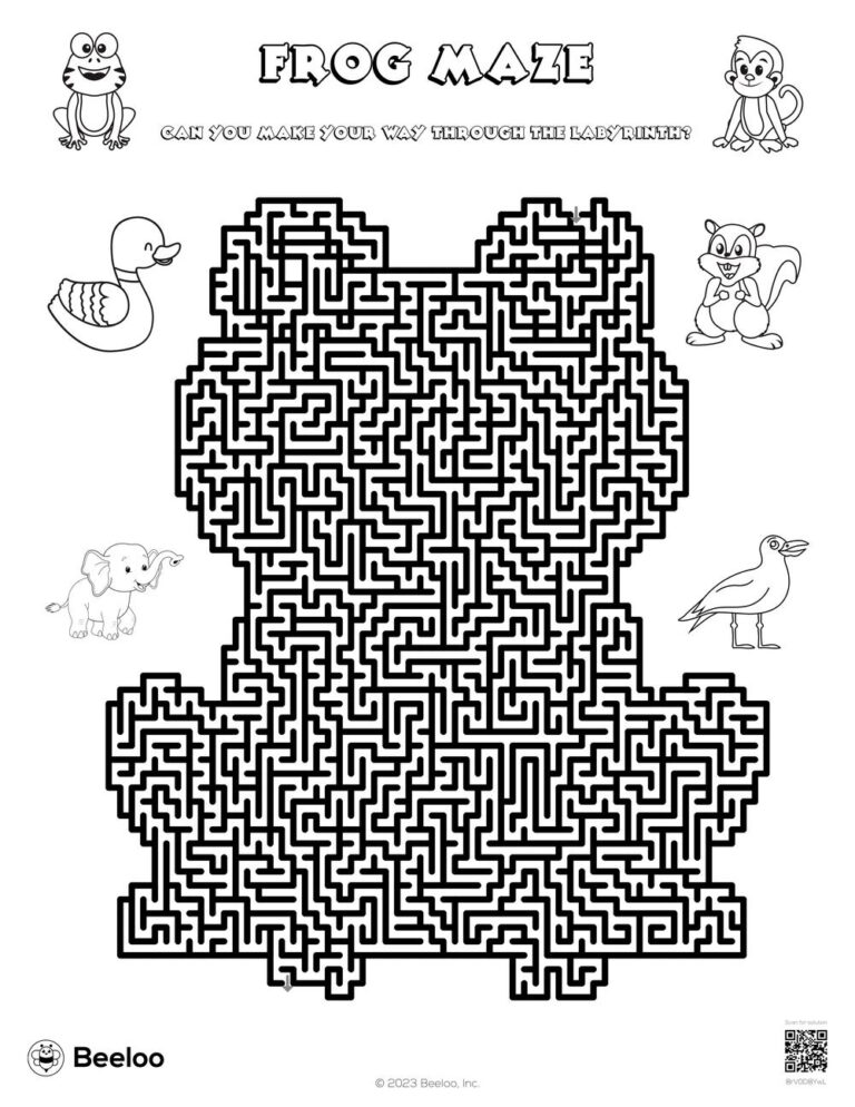 Frog Maze Beeloo Printable Crafts And Activities For Kids