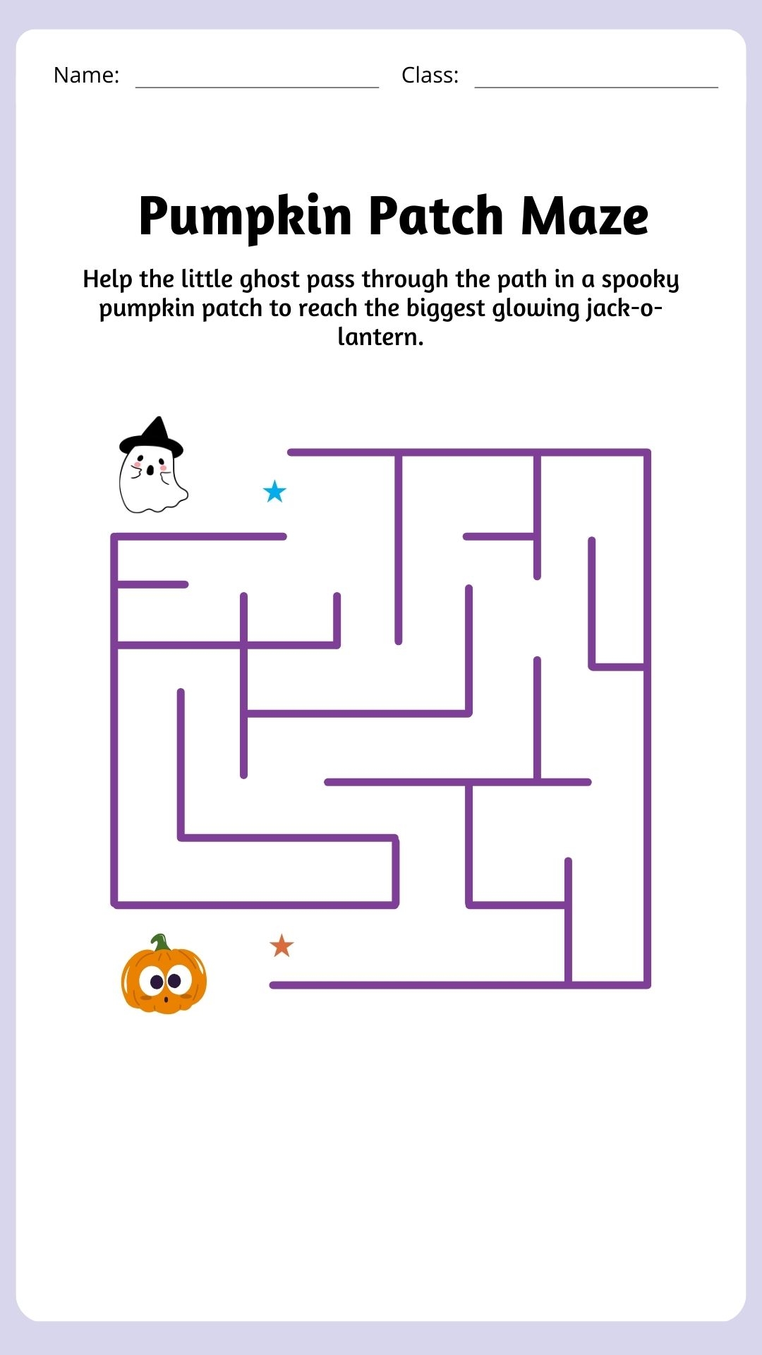 Fun Maze Game Printable Worksheet In Colorful Cute