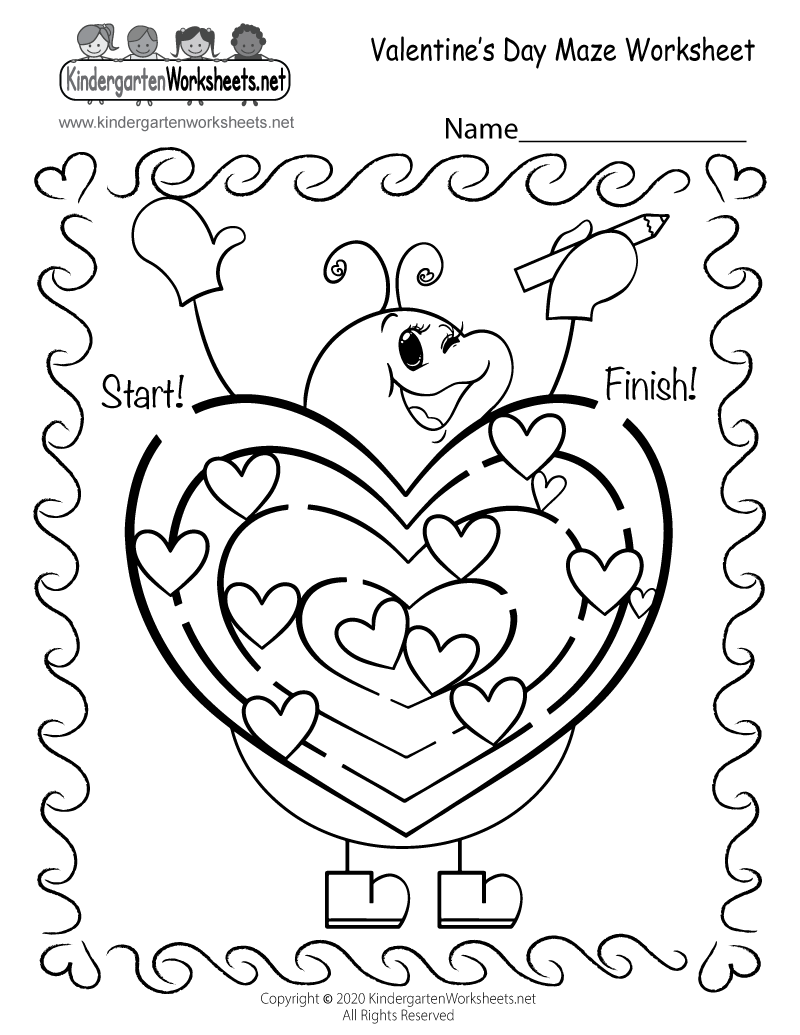 Fun Valentine s Day Maze Worksheet Free Printable Digital U0026 PDF
