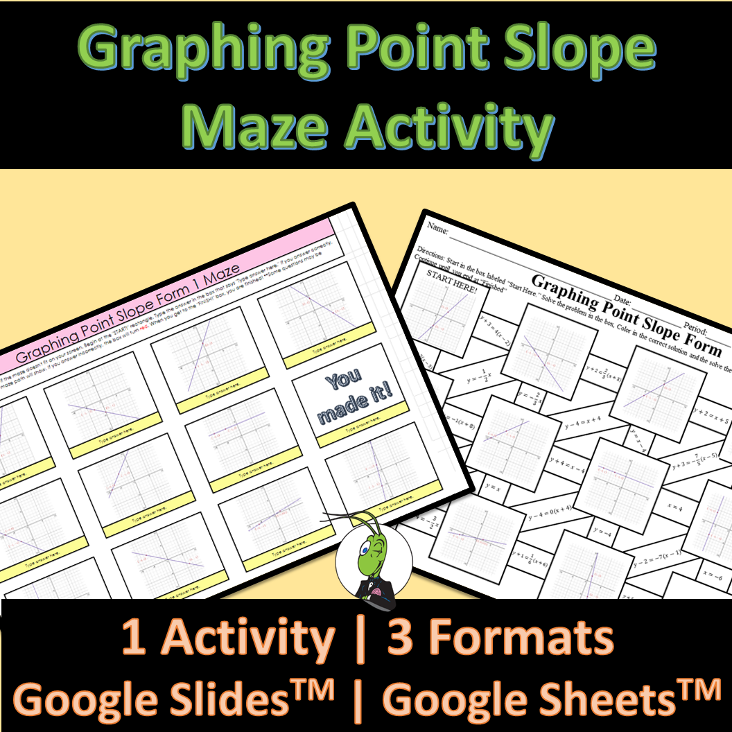 Graphing Point Slope Form Maze Activity Digital And Printable 