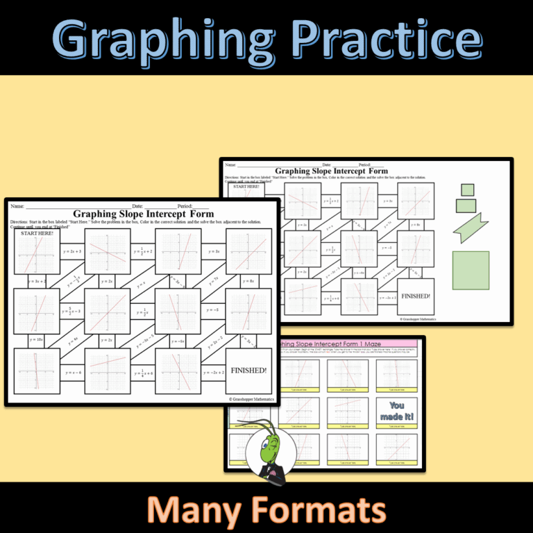 Graphing Slope Intercept Form Maze Activity Digital And Printable Classful
