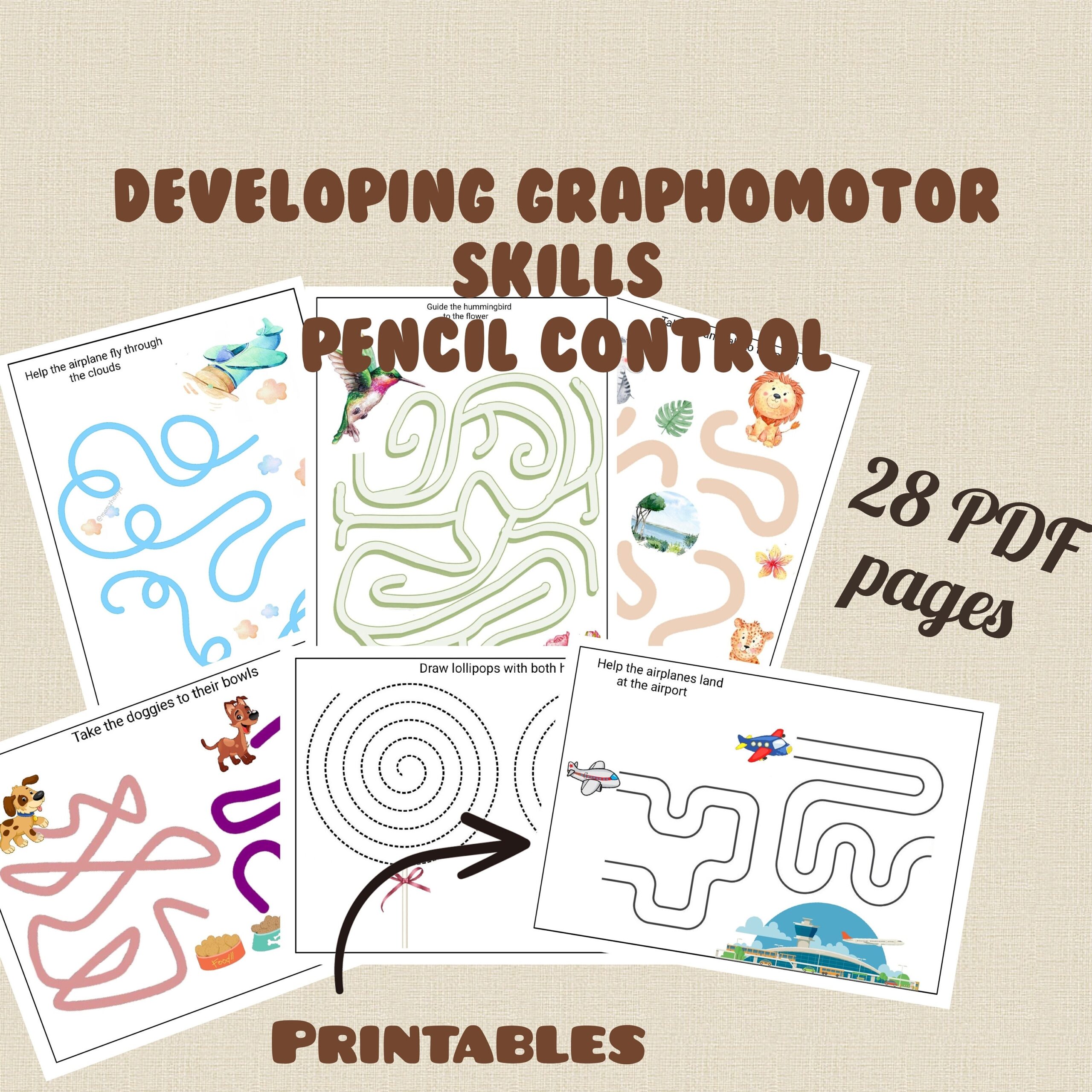 Pencil Control Maze Worksheet