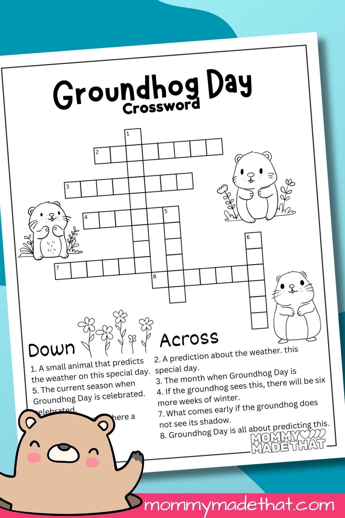 Groundhog Day Maze Worksheets