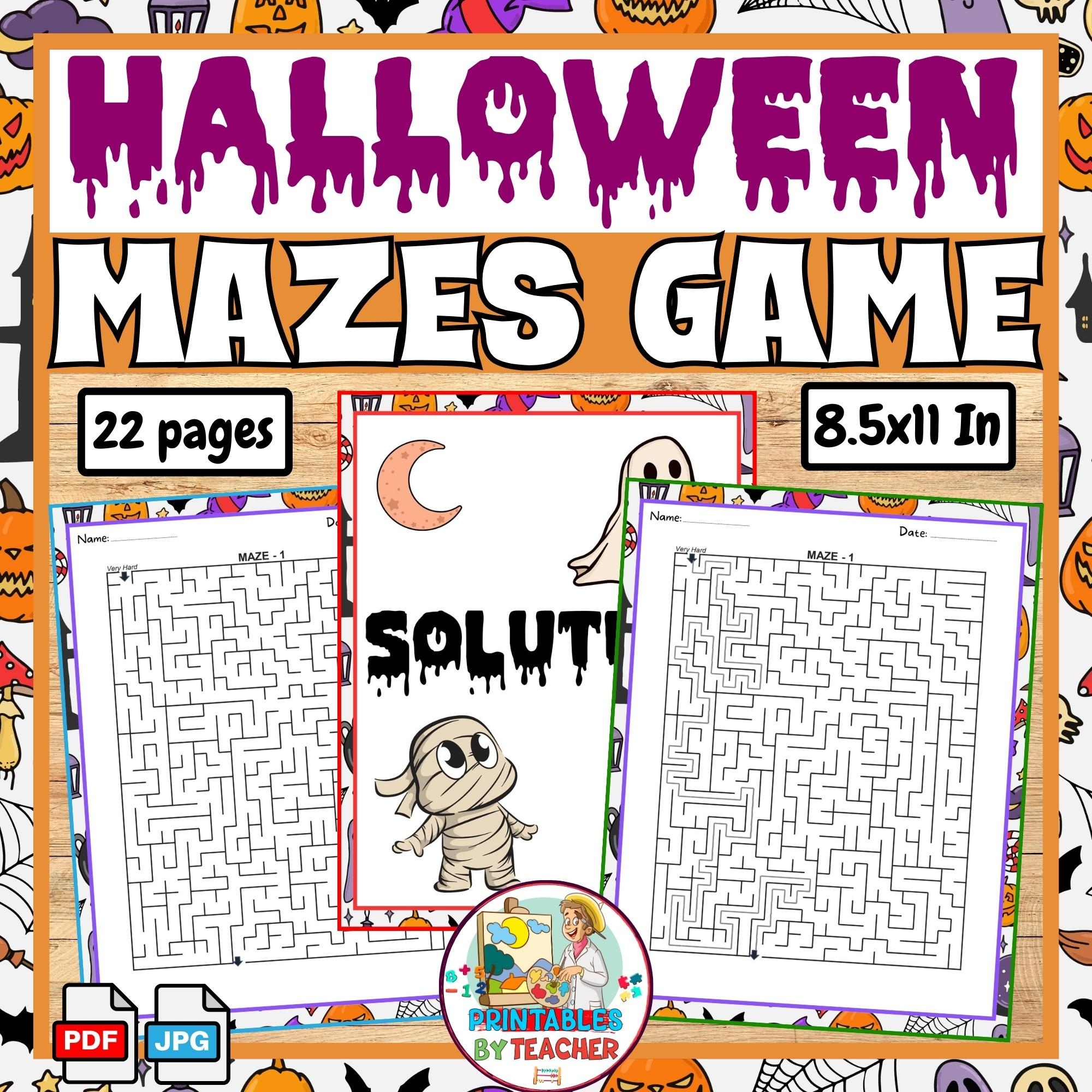 Halloween Worksheet Maze