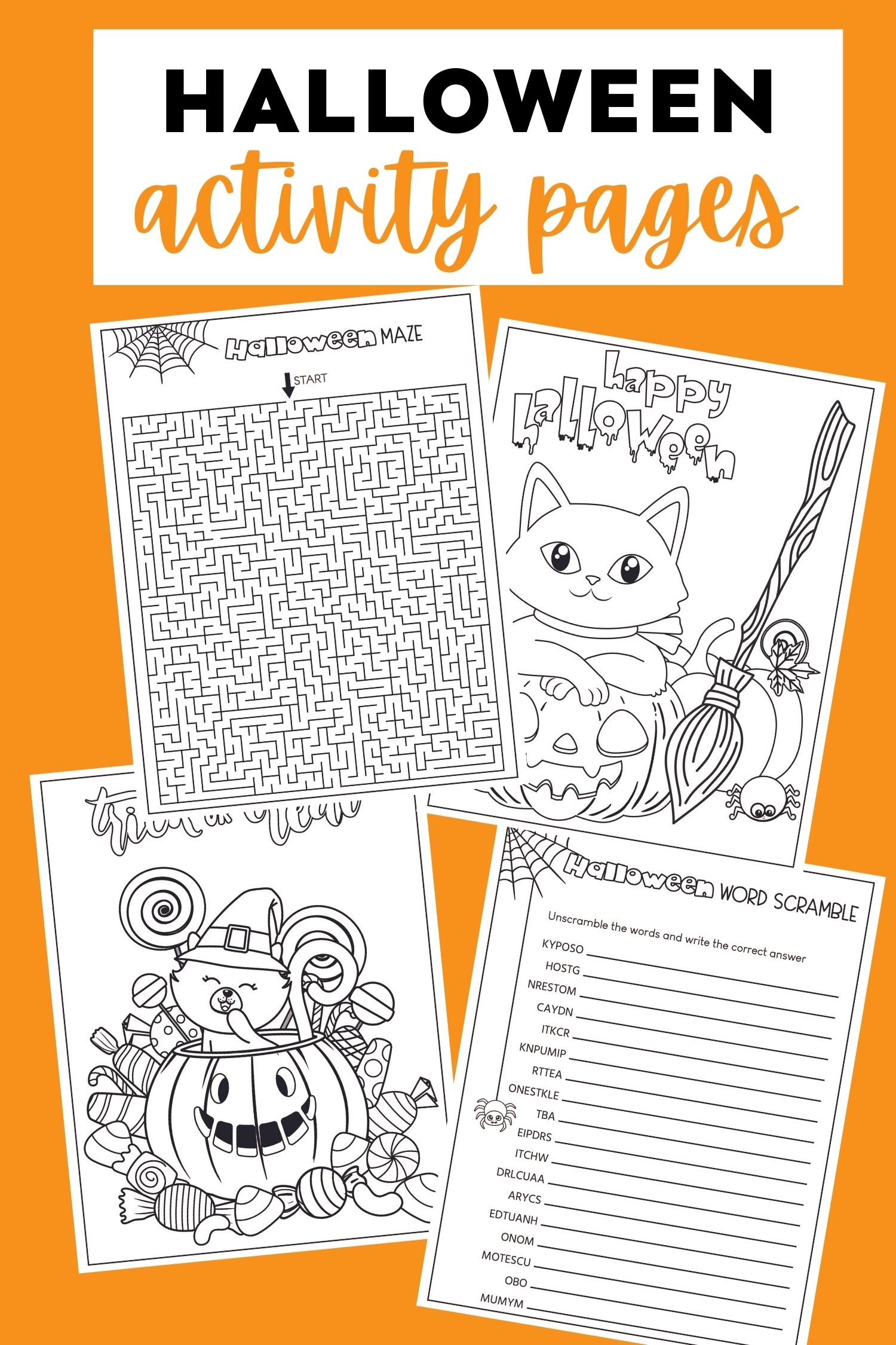 Halloween Classroom Maze Worksheet Ideas
