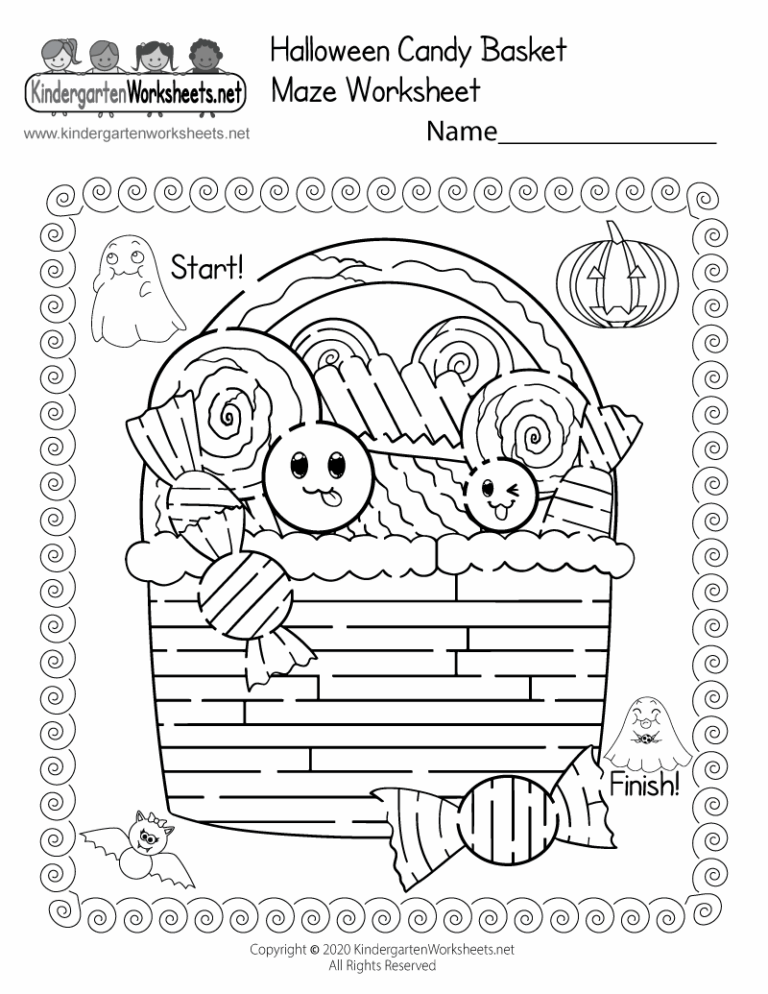 Halloween Basket Maze Worksheet Free Printable Digital U0026 PDF