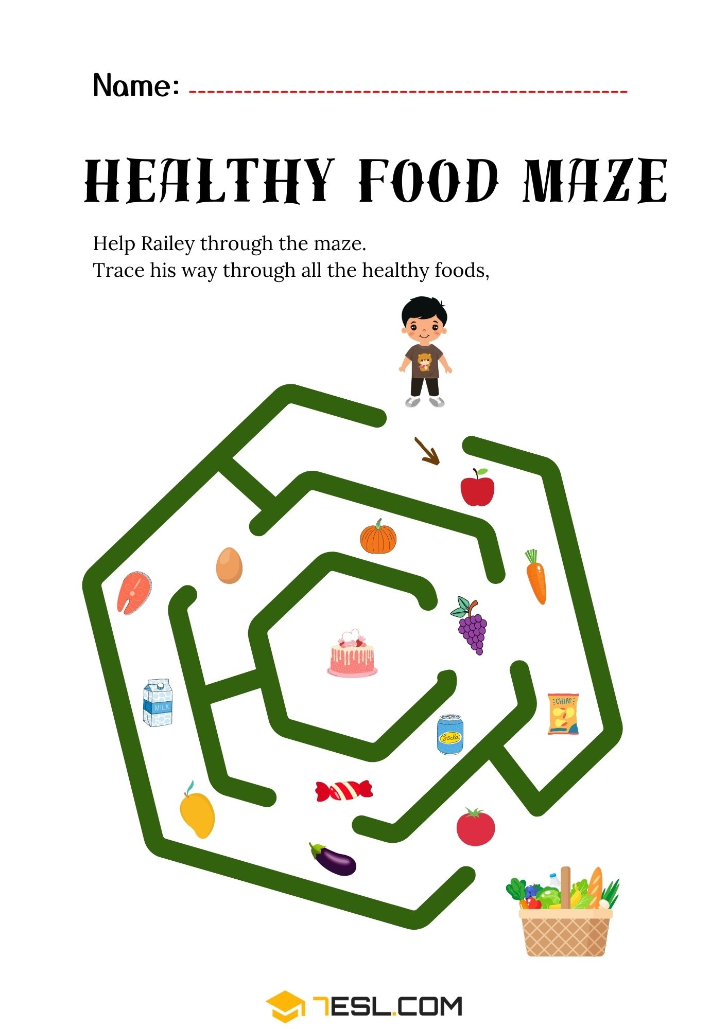 Healthy And Unhealthy Food Vocabulary Worksheets 7ESL