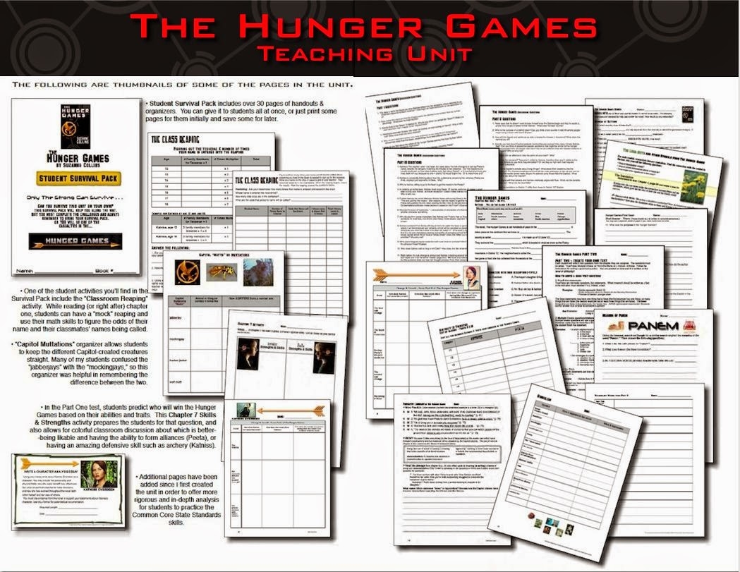 Hunger Games Lessons The Hunger Games Trilogy Novel Units Bundle