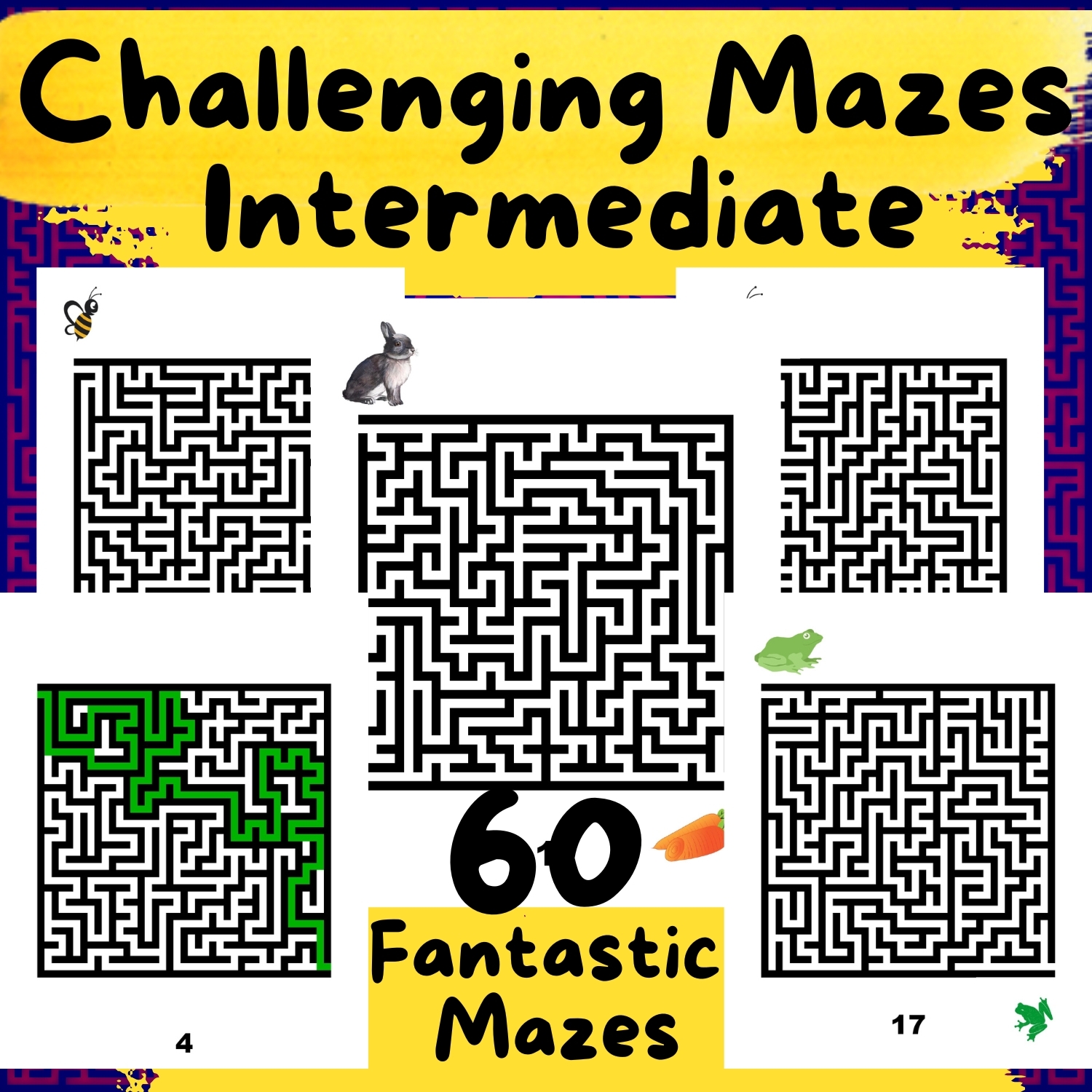 Intermediate Challenging Mazes Activity Worksheet Design With Solution Made By Teachers