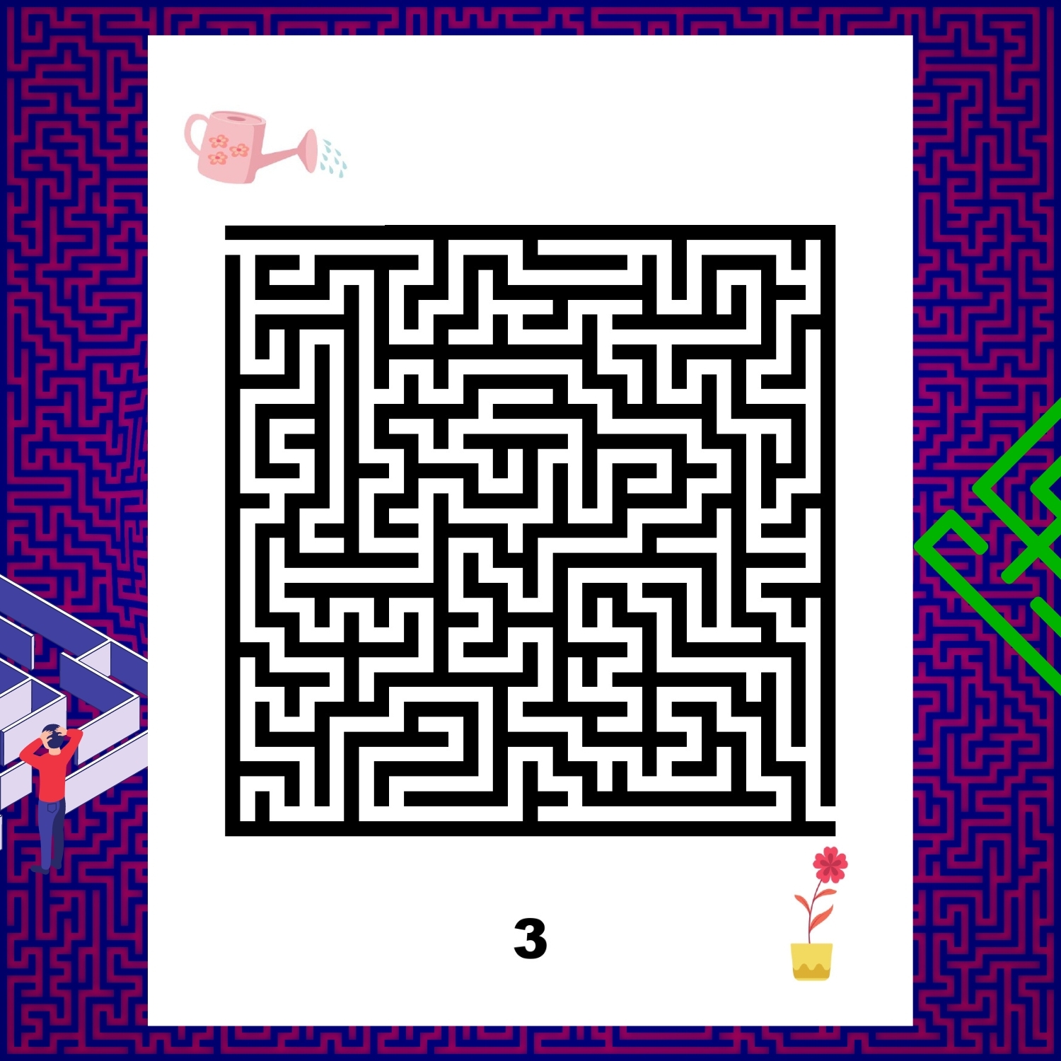 Intermediate Challenging Mazes Activity Worksheet Design With Solution Made By Teachers