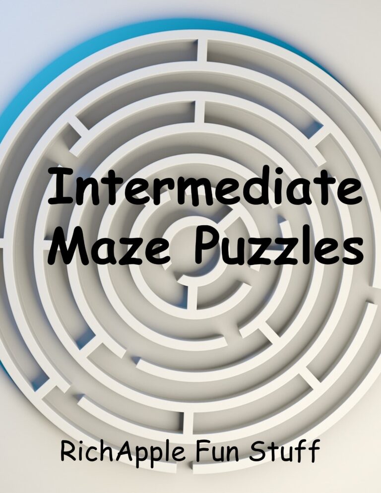 Intermediate Maze Puzzles Etsy