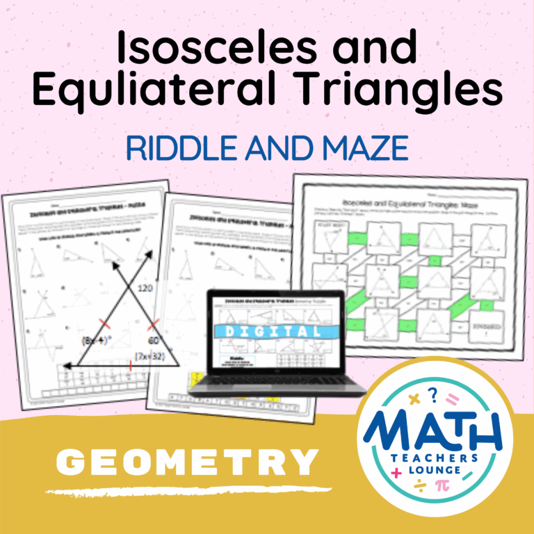 Isosceles And Equilateral Triangles Riddle Worksheet And Maze Classful