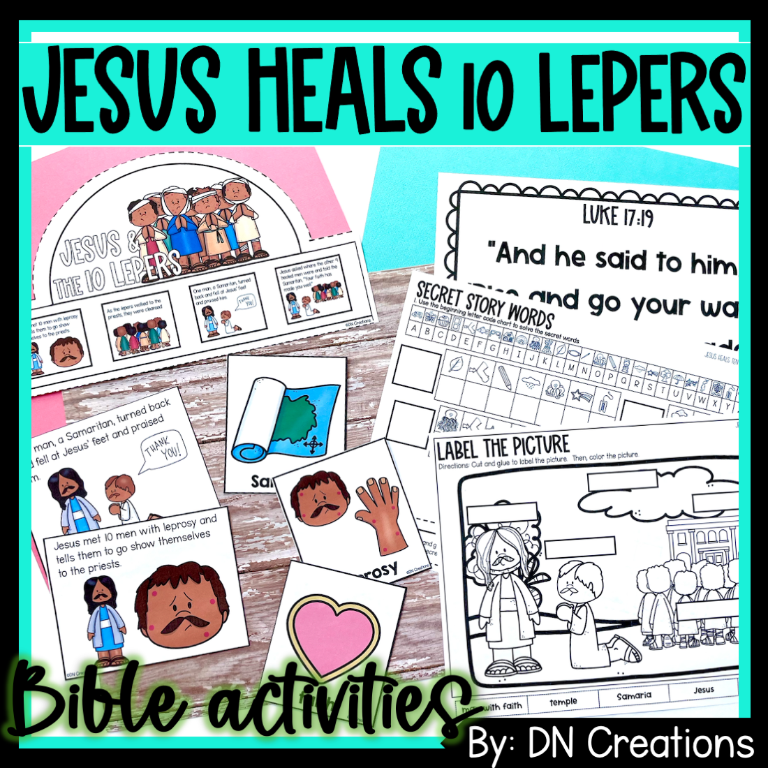Jesus Heals Maze Worksheets