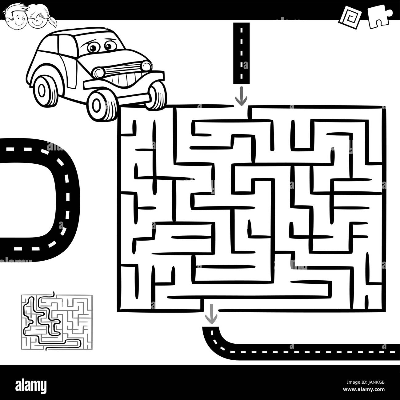 Car Maze Worksheet