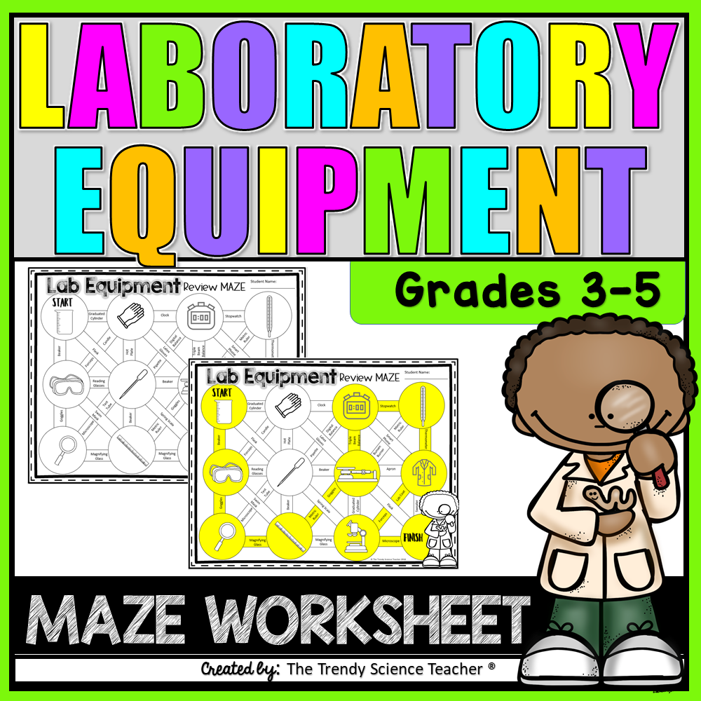 Lab Equipment Maze Worksheet 3rd 5th Grade The Trendy Science Worksheets Library