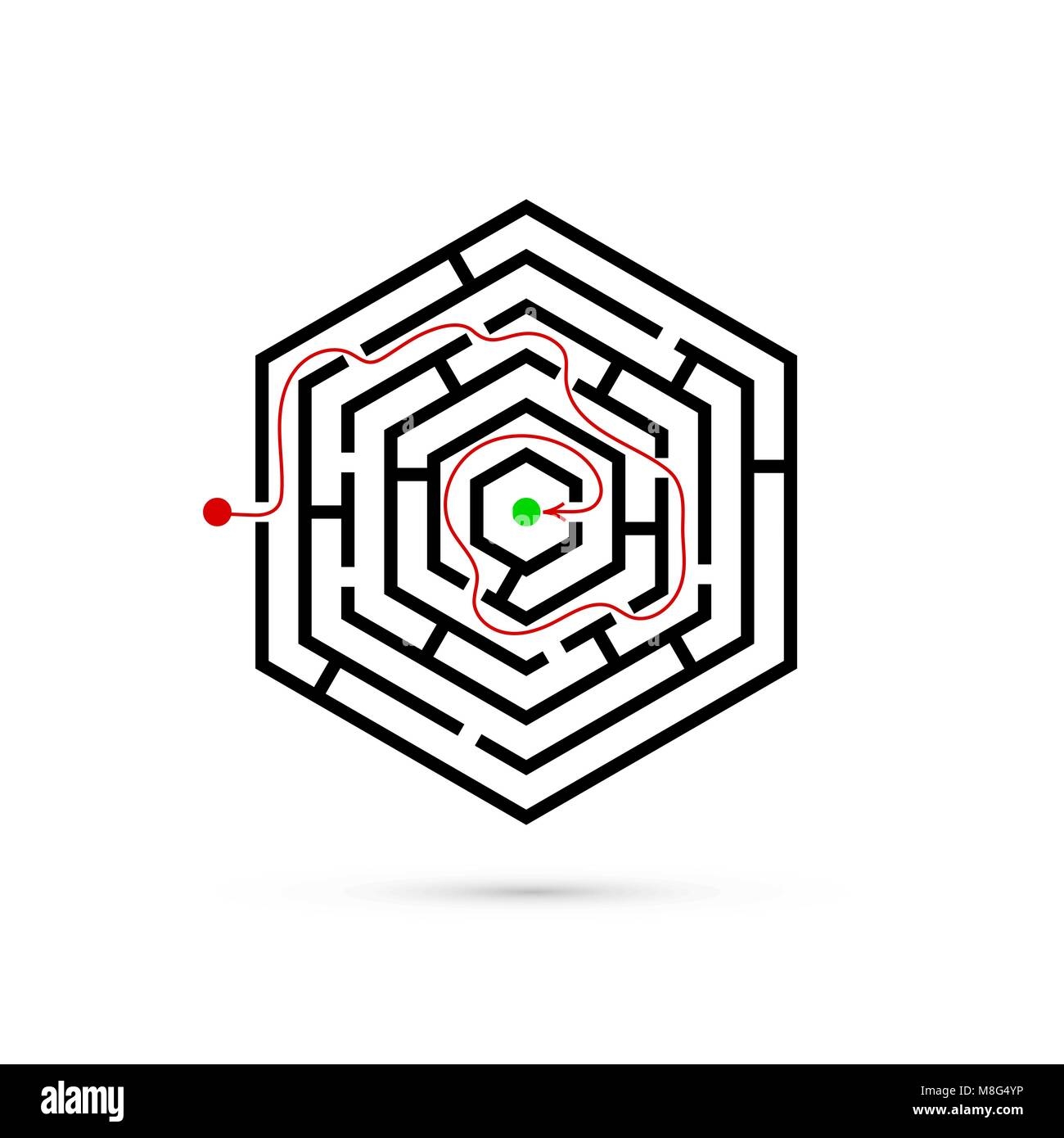 Heptagon Maze Worksheet