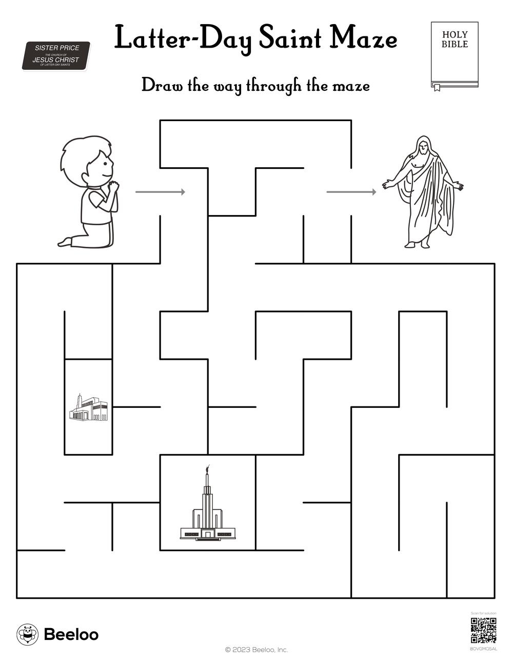 Latter Day Saint Maze Beeloo Printable Crafts And Activities For Kids