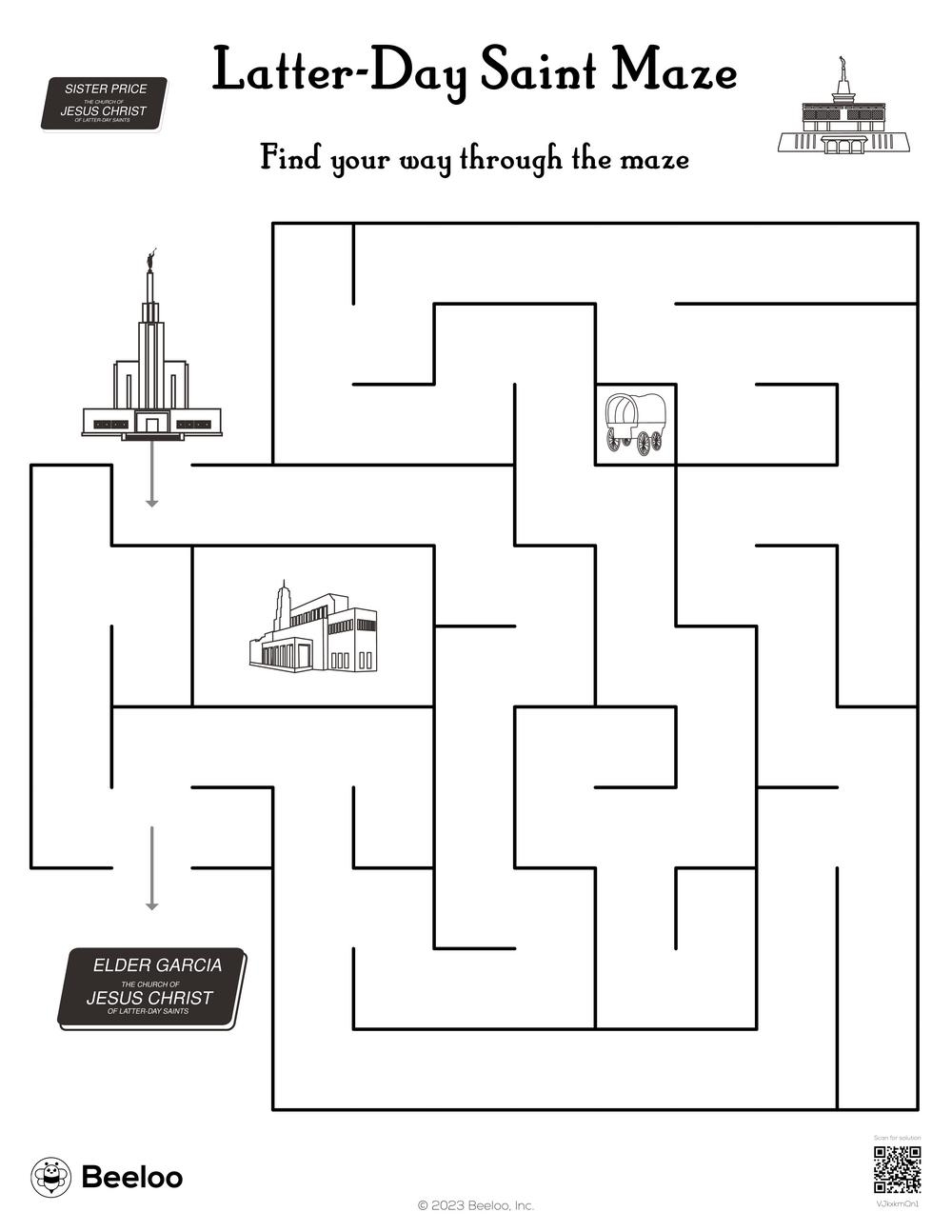 Latter Day Saint Maze Beeloo Printable Crafts And Activities For Kids