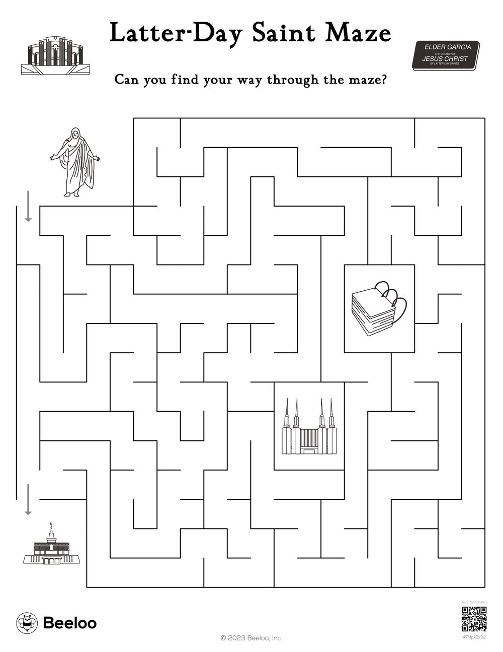 Latter Day Saint Maze Beeloo Printable Crafts And Activities For 