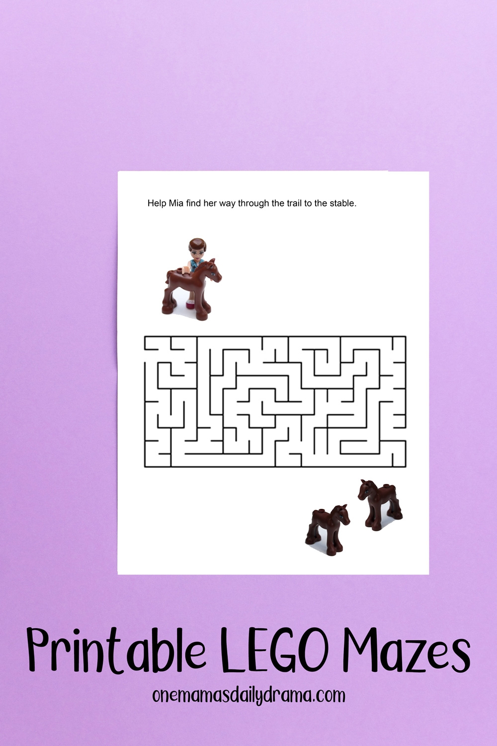 LEGO Friends Animals Printable Mazes Kids Activity Sheets