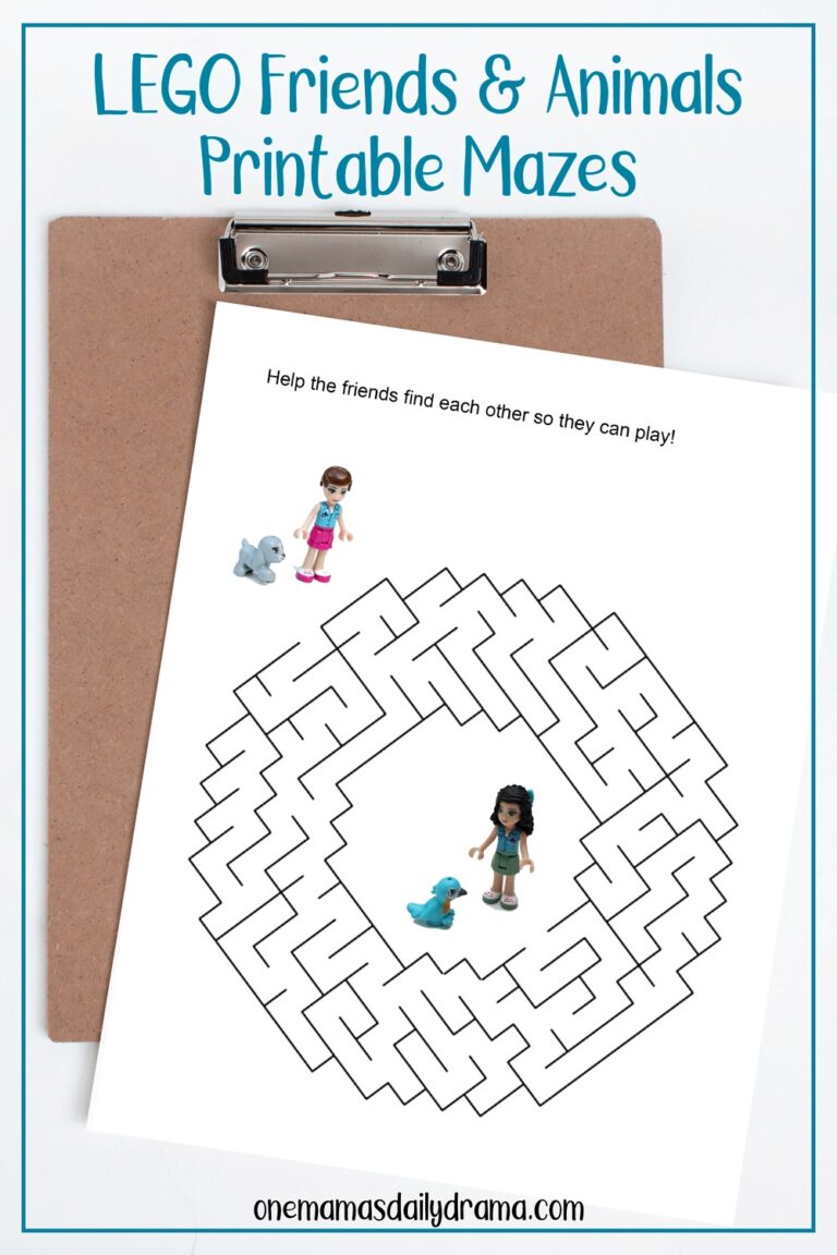 LEGO Friends Animals Printable Mazes Kids Activity Sheets