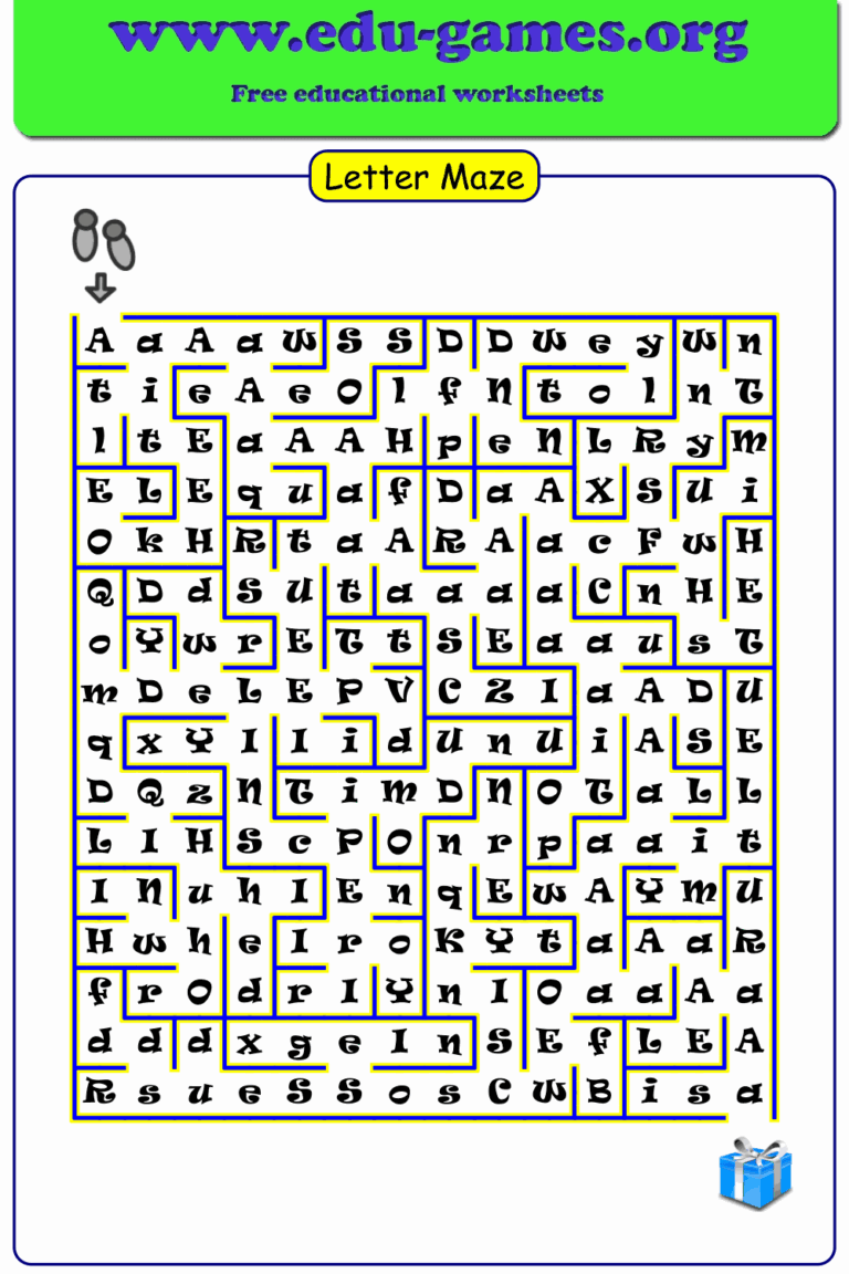 Letter Maze Generator Free Worksheets And Templates Worksheets Library