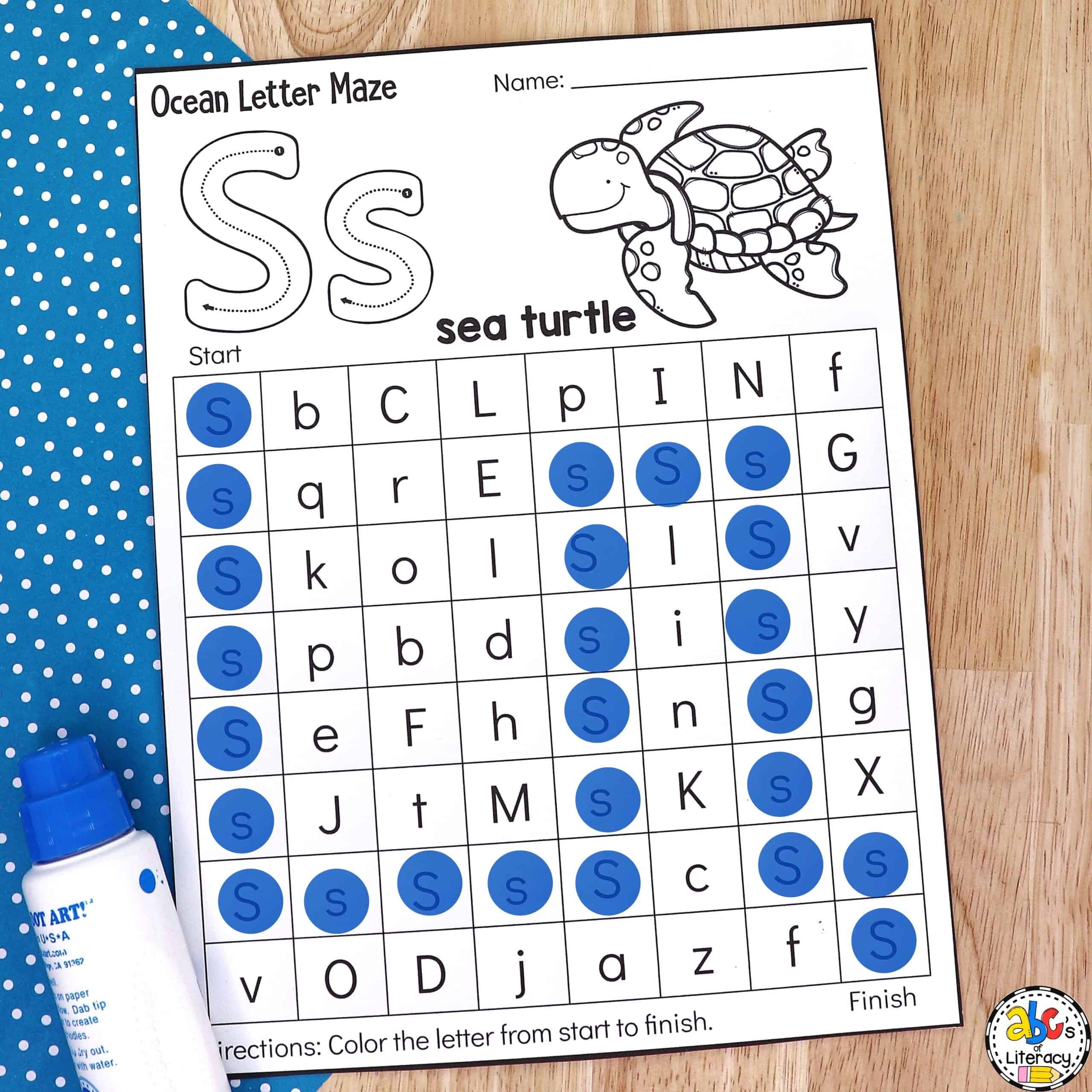 Abc Maze Worksheet