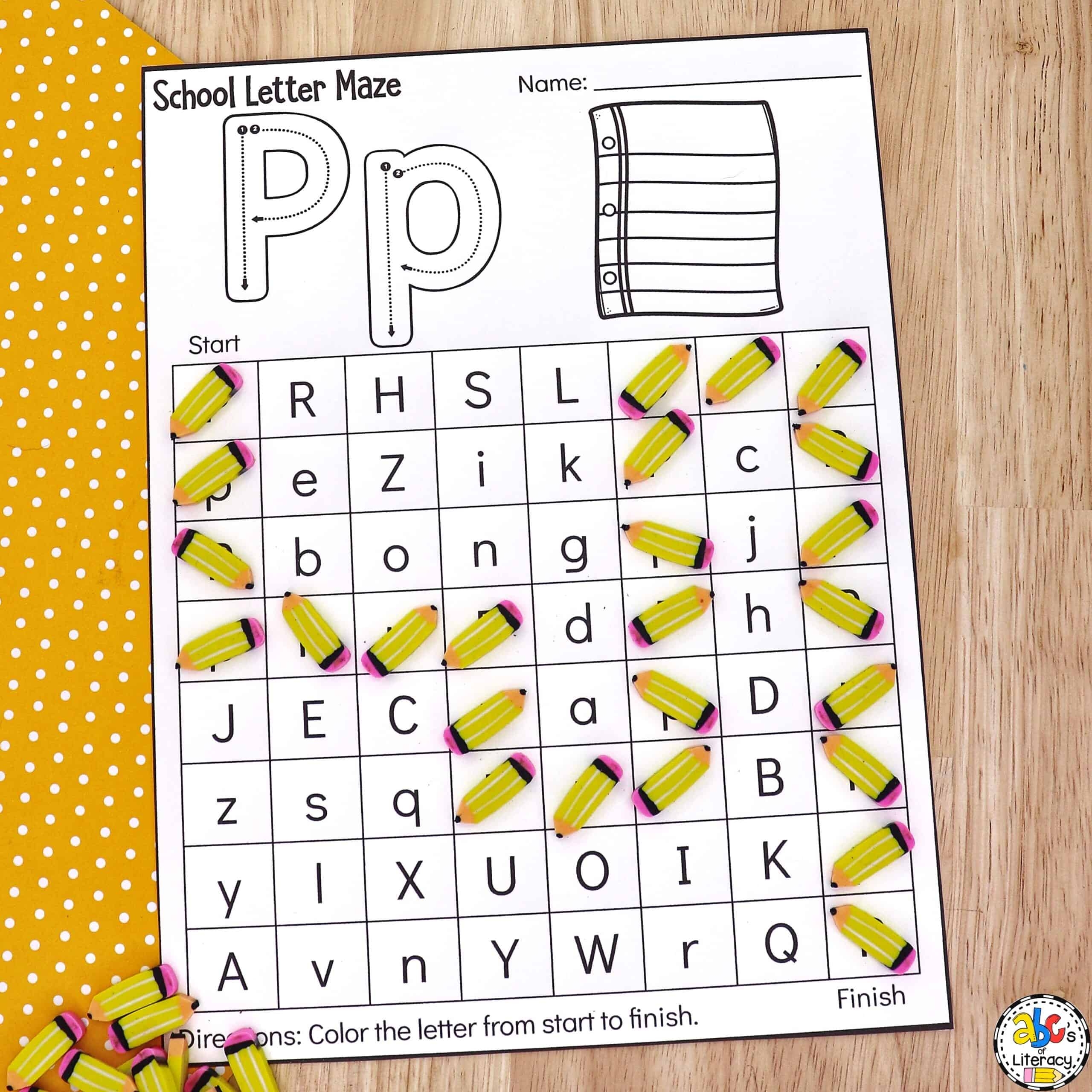 Letter Maze Worksheets