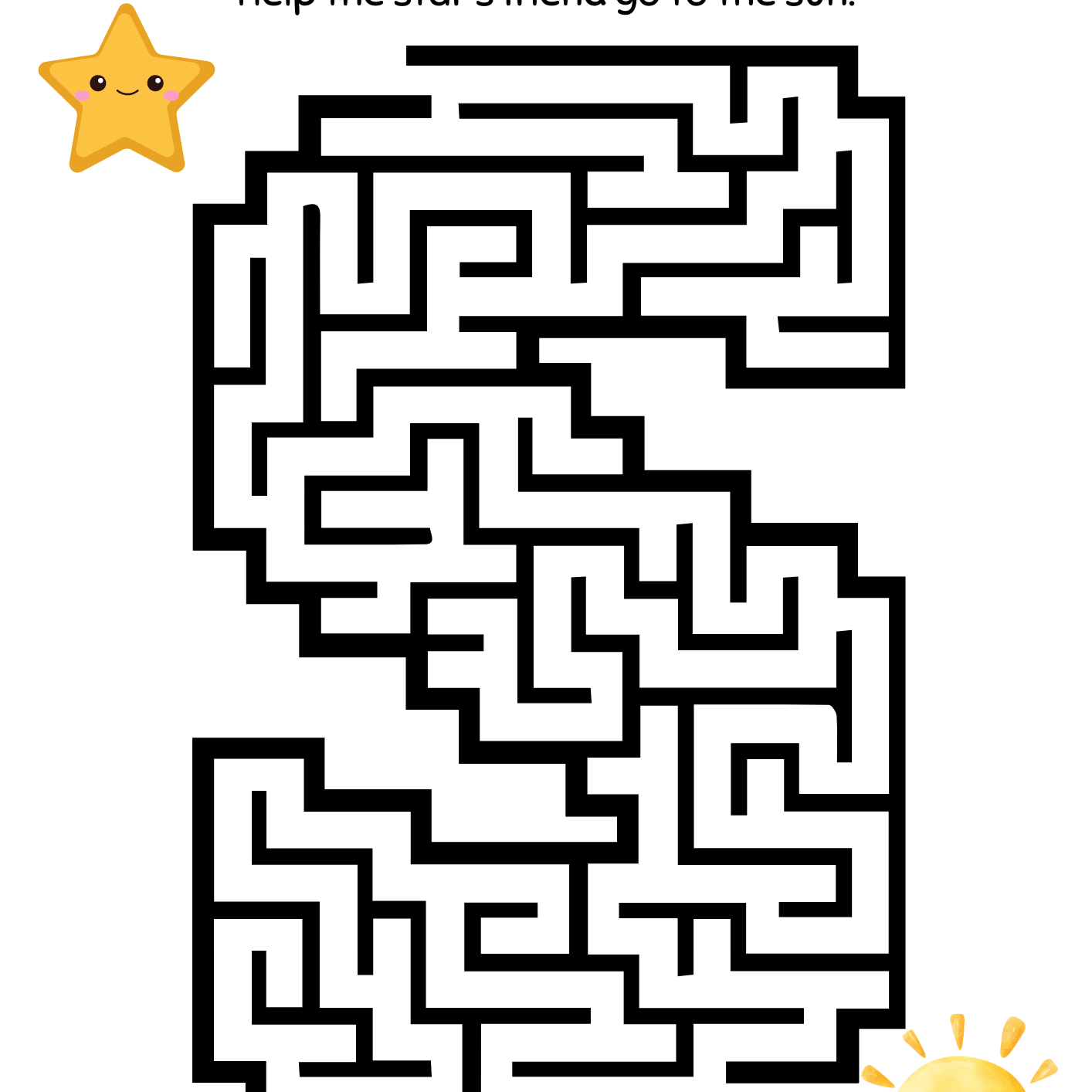 Letter S Maze Worksheet