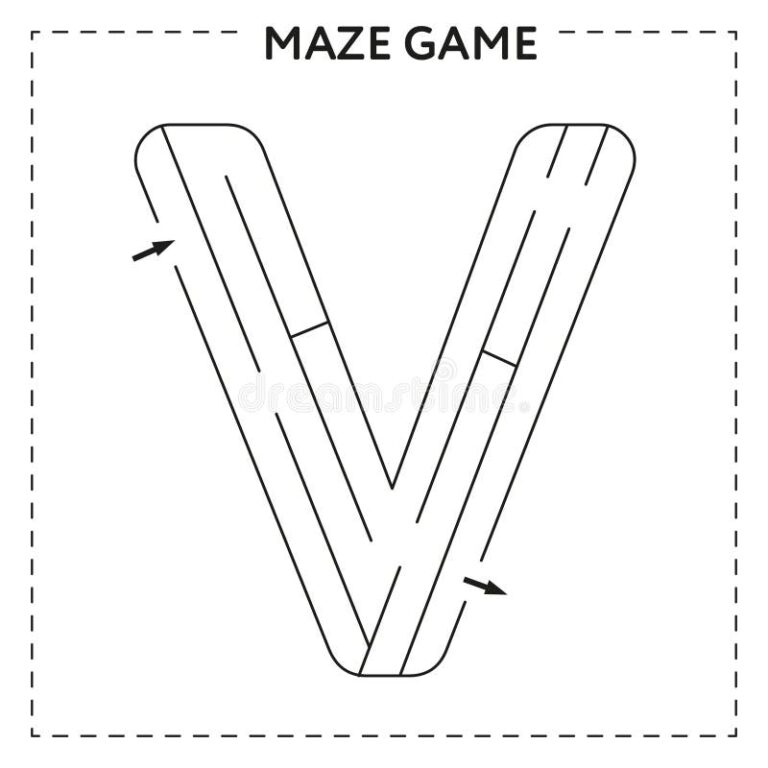 Letter V Maze Game Kids Stock Illustrations 13 Letter V Maze Game Kids Stock Illustrations Vectors U0026 Clipart Dreamstime