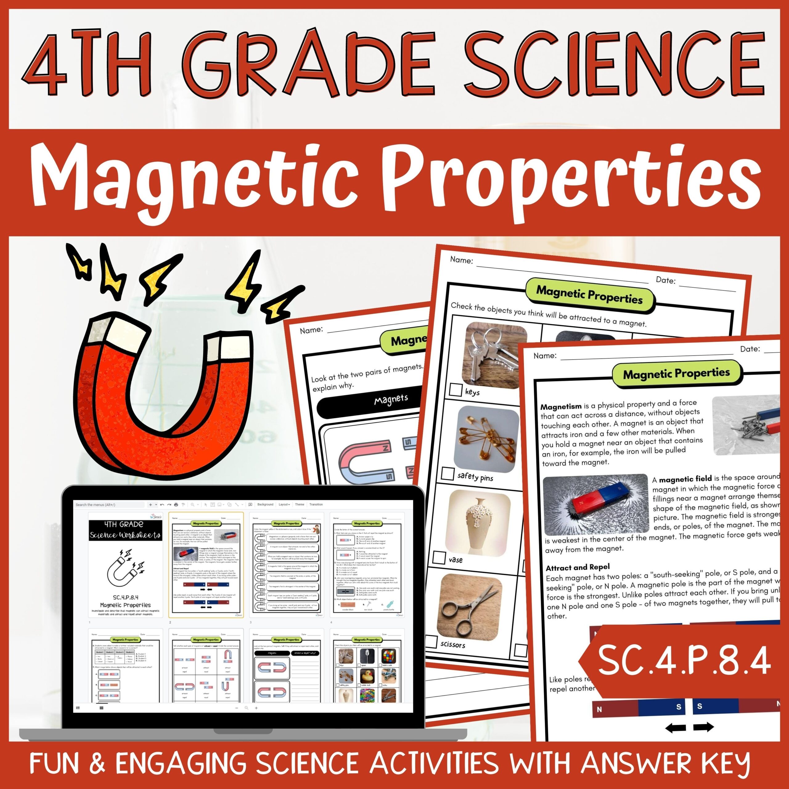 Magnetic Properties Activity U0026 Answer Key 4th Grade Physical Science Classful