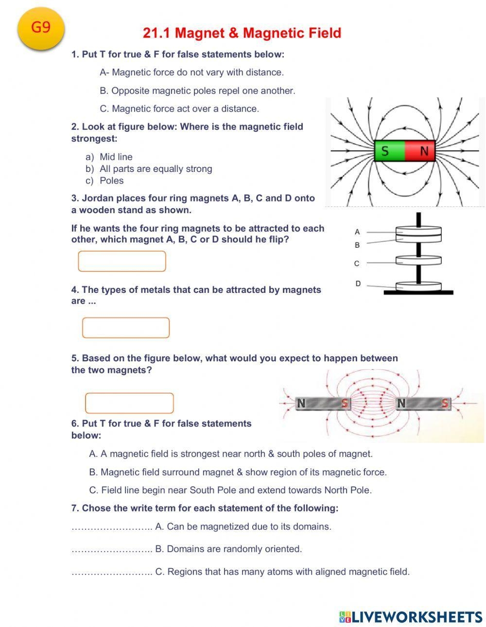 Magnetism Maze Worksheet Answer Key Pdf